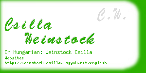 csilla weinstock business card